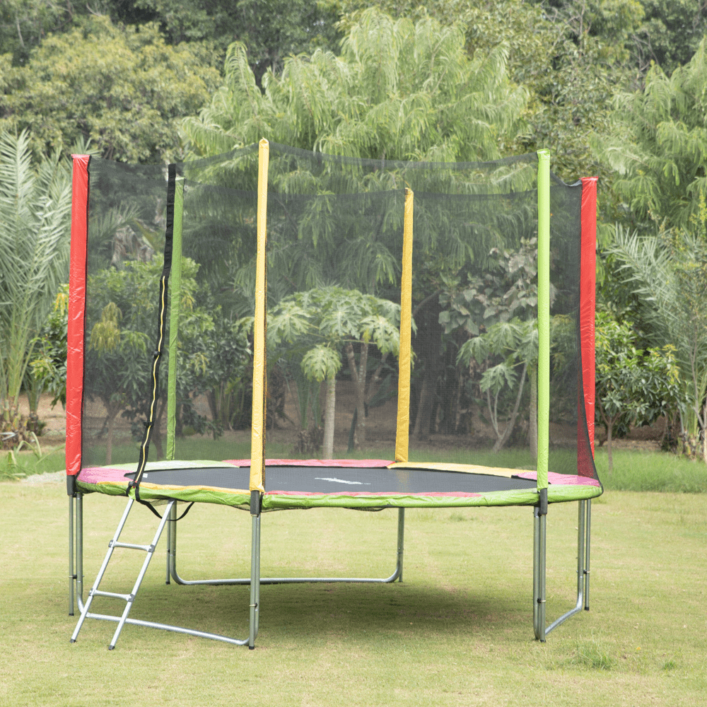 10ft. Trampolines with safety enclosure| Jumping Jhula - KinderArt Impex