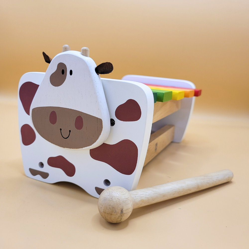 Montessori cow xylophone toy